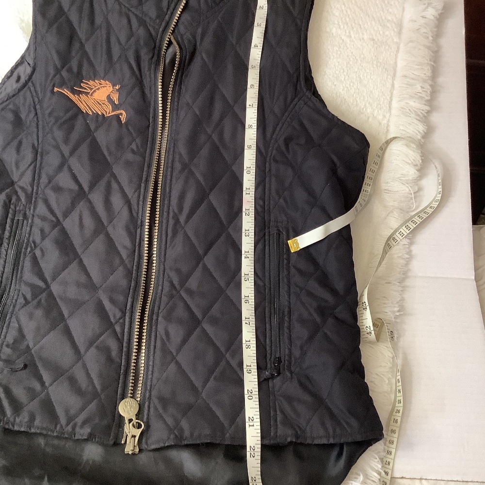EUC Outback Trading Company black quilted vest s/m western - Picture 12 of 15
